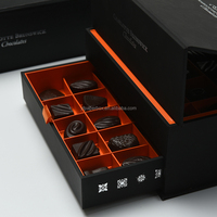 Boîtes cadeaux en carton pour aliments, bonbons, chocolats, avec inserts, logo personnalisé de luxe, 2 couches, fermeture magnétique coulissante
