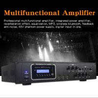Amplificateur de puissance karaoké professionnel 1000W 2CH avec Bluetooth, USB, SD, FM, DSP, FX, FBX, anti-larsen pour la maison, le karaoké, le bar, la discothèque, la fête