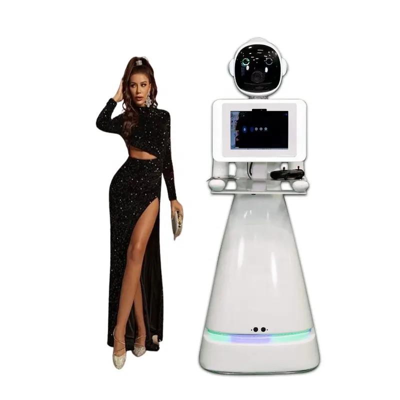 2024 Fashion Popular Photo Booth Roamer Robotic Kit Photo Robot Wireless Automatic Rotating Selfie Robot Roamer Photo Booth