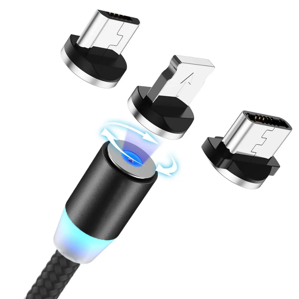 Envío gratis 1m 1,5 m 2m cargador magnético Cable USB 3 en 1 XINBEST de carga magnética Cable de teléfono móvil