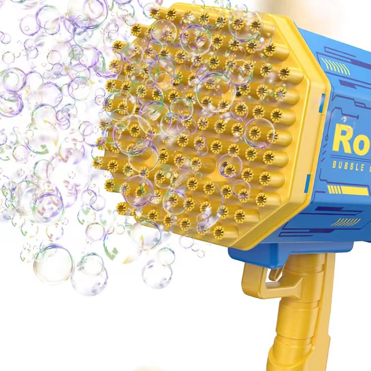 Лидер продаж, детские электрические автоматические пистолеты для мыльных пузырей с 69 отверстиями