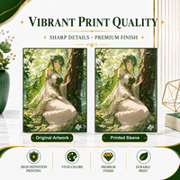 Protège-cartes de collection personnalisés de qualité supérieure, transparents, brillants, mats, antidérapants, taille standard, design style anime personnages elfes pour cartes TCG