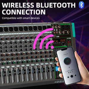 Mezclador de Sonido de Audio de 16 Canales PA16 Consola de Mezcla para <span class=keywords><strong>DJ</strong></span> USB con Alimentación Phantom de 48V 256 <span class=keywords><strong>Efectos</strong></span> DSP <span class=keywords><strong>Mesa</strong></span> de Sonido para Escenario - Product Image 2