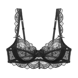 Soutien-gorge en dentelle transparente blanche, coupe trois quarts, lingerie féminine, usage quotidien - Product Image 2