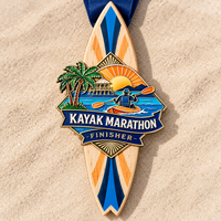 Médaille de course SUP personnalisée en forme de bouclier, récompense de finisseur pour la planche à pagaie, cadeau pour le championnat de sports nautiques