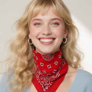 <span class=keywords><strong>Pañuelo</strong></span> Multifuncional de Algodón Transpirable Rojo Grande de 22x22 Pulgadas con Diseño Paisley, <span class=keywords><strong>Pañuelo</strong></span> de Vaquero, Diadema, Pañuelos para la Cabeza al por Mayor - Product Image 6