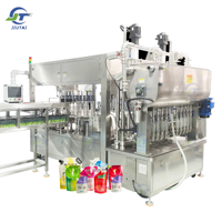 Machine de capsulage de remplissage de sachets automatiques à 4 buses avec bec de ketchup