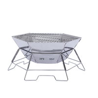 Portable En Acier Inoxydable Pliable Barbecue Grill Moderne Premium Charbon De Bois Foyer Et Feu De Camp Poêle Pour Le Camping