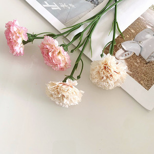 Hoa cẩm chướng giả, hoa lụa nhân tạo, màu trắng, cam, đỏ, hồng, bán trực tiếp từ nhà máy, dùng trang trí nhà cửa, đám cưới, sinh nhật, ngày của mẹ - Product Image 3