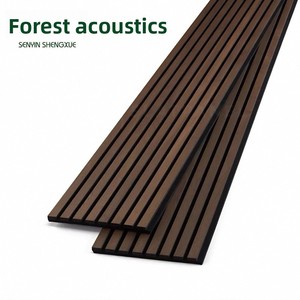 Modern Eco-Friendly TV fundo parede decoração fibra poliéster painéis acústicos madeira grão grade folheado MDF madeira apartamentos - Product Image 4