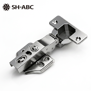 Charnière à fermeture amortie dissimulée, à 3 niveaux de force, avec cylindre forgé en acier inoxydable 8 couches, pour quincaillerie de meubles de cuisine et de chambre modernes - Product Image 1