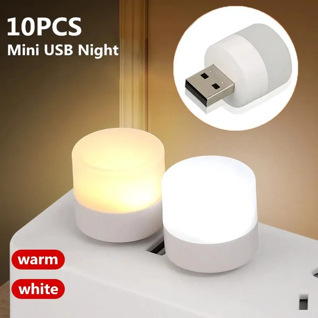 Eye Protection USB LED Portable Small White Modern Kids Smart Night Lights for Bedroom and Living Room