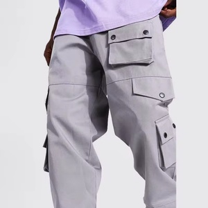 Pantalones Cargo de Lona para Hombre, Diseño Casual y Moderno, con Múltiples Bolsillos, Corte Holgado y Recto, con Cierre de Cremallera, Venta al Por Mayor de Street Factory - Product Image 3