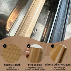 Máquina <span class=keywords><strong>selladora</strong></span> al vacío de PTFE gruesa resistente a altas temperaturas de 0,13/0,18 MM <span class=keywords><strong>cinta</strong></span> de tela de fibra de vidrio de silicona marrón <span class=keywords><strong>cinta</strong></span> de tela de vidrio - Product Image 3