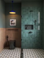 Carreaux de porcelaine brillants carrés émaillés de conception populaire 1200X600 pour salle de bain mur petite salle de douche
