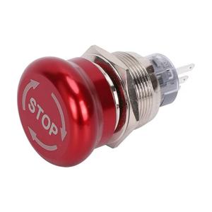 Botón de Parada de Emergencia de Acero Inoxidable en Forma de Hongo Rojo de 16 mm - HUSA HSB16-11ZS/J/N Control - Product Image 2