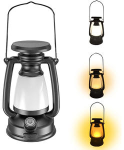 Lampe de camping vintage IPX4 étanche, rechargeable par USB-C, 3 modes d'éclairage, lanterne étanche, lampe à kérosène, lampe de camping - Product Image 1
