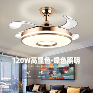 Ventilador de techo LED Lujoso elegante RGB Reproductor de música decorativo Ventilador de techo invisible con luz LED - Product Image 2