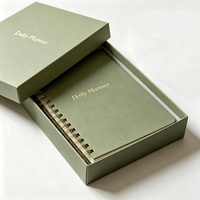 Carnets de budget et journaux personnalisables avec couverture en cuir PU spirale A4/A5, design imprimé sur mesure, livrés avec boîte