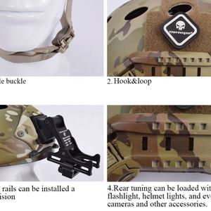 หมวกนิรภัยทางยุทธวิธี Emersongear รุ่น PJ แบบปรับได้รวดเร็ว พร้อมรางข้างสำหรับติดตั้งอุปกรณ์มองกลางคืน - Product Image 6