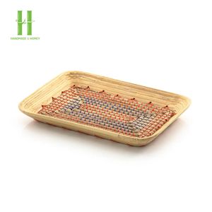 Bandeja para servir de algas marinas de bambú ecológica, embalaje OEM personalizado, vajilla al por mayor para placa de cargador, Vietnam HNH Cra - Product Image 3