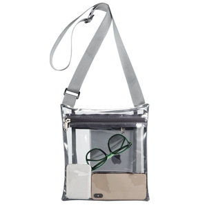 Borsa Portatile Trasparente <span class=keywords><strong>e</strong></span> Nera con Cerniera all'Ingrosso per Donna, Pochette Trasparente per Viaggi, Concerti, Sport, Spiaggia ed Eventi allo Stadio - Product Image 6