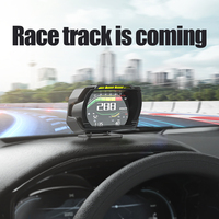 Nouveau A580 OBD + GPS compteur de vitesse voiture affichage tête haute HUD alarme de survitesse température de l'eau tachymètre LCD affichage jauge de température d'huile