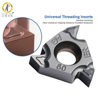 Plaquettes de taraudage universelles multi-passages en carbure pour outils de tournage CNC pour l'usinage de lots mixtes