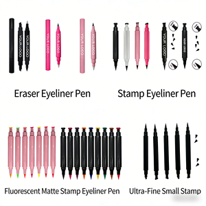 Crayon Eyeliner Minéral Cosmétique Haute Qualité Marque Privée Eyeliner Liquide Imperméable Stylo Eyeliner Double Embout avec Gomme - Product Image 6