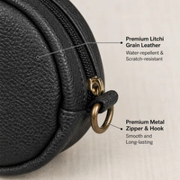 Étui pour écouteurs Beats Solo2, sac de transport rigide en cuir PU, boîte de rangement portable à fermeture éclair avec sangle de poignet
