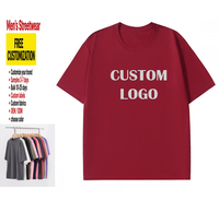 T-shirt vierge en coton épais de haute qualité, personnalisable avec logo numérique, style streetwear pour homme, impression surdimensionnée