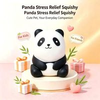 Jouet anti-stress en forme de panda mignon, jouet rebondissant doux, jouet de décompression, décoration de bureau, ensemble cadeau