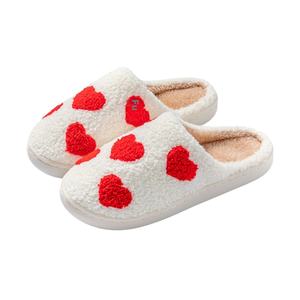 <span class=keywords><strong>L</strong></span> & JSHOE Hiver Coeur Coton Pantoufles Femme Vente en gros Intérieur Sandales Maison Rrainbow Peluche Chaudes Pantoufles - Product Image 5