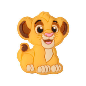 New Model CE Certified Cartoon Lion Silicone Irregular Shape Straight-hole String <b>Pen</b> Beads for Children's DIY <b>Animal</b> Beads - Product Image 3