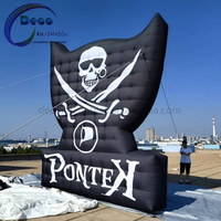 Décors gonflables drapeau pirate pour scène de fête, événement, cabine photo, décoration et affichage
