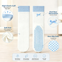 Chaussettes de yoga et de Pilates personnalisées antidérapantes à pois, soutien sportif professionnel, mi-mollet, pour jeunes, séchage rapide, collection Printemps