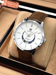 Nuevo reloj de cuarzo para hombre a la moda con correa de cuero, reloj para hombre asequible - Product Image 2