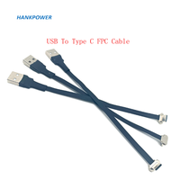 Cable USB C Plano y Delgado para FPV, Cable Flexible de Ángulo Recto Tipo C a USB A