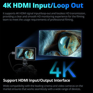 Moniteur de caméra Godox GM6S Pro 4K 5,5 pouces 10W ultra lumineux pour DSLR, écran tactile IPS FHD 1920x1080, vidéo 4K HDMI - Product Image 4