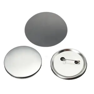 Free Sample China manufacturer 25mm 32mm 37mm 44mm 50mm 56mm 58mm Plain Blank Pin Badges Tin Button Badge Materials