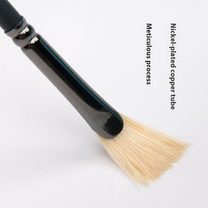 Ensemble de 12 pinceaux <span class=keywords><strong>gouache</strong></span> Black Knight pour l'exportation, poils de sanglier, aquarelle, acrylique, peinture à l'huile, pinceau éventail pour peintres - Product Image 5