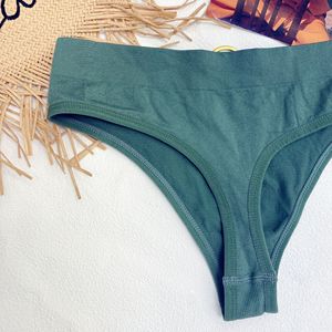 Culottes string de sport pour femmes, lingerie ajourée avec technique de teinture unie, logo personnalisé sur la taille, sans couture et écologique - Product Image 6