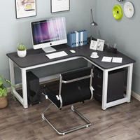 Bureau d'ordinateur en forme de L personnalisé, mobilier de bureau, mobilier de bureau à 90 degrés