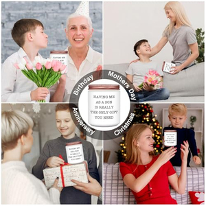 Regali per la mamma dal figlio, regali di compleanno per la festa della mamma, idea <span class=keywords><strong>regalo</strong></span> divertente con candela alla lavanda per mamma, madrina, madri bonus - Product Image 6