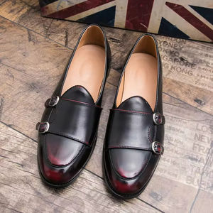 Chaussures Oxford pour hommes en cuir véritable imperméable, fabriquées à la main, pour mariage, formelles, décontractées, avec des sangles antidérapantes - Product Image 1