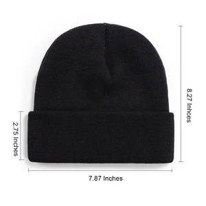 Gorros de Invierno Personalizados al Por Mayor, de Alta Calidad, Último Diseño, Color Sólido, Tejidos, para Invierno - Product Image 4