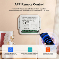 Module d'interrupteur d'éclairage à distance Tuya Smart Life 100-240VAC, relais Wi-Fi à contact sec