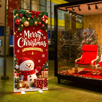 Support d'affichage modulaire portable rétroéclairé en tissu, pliable et autoportant pour stands d'exposition de Noël