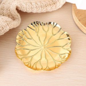 <span class=keywords><strong>Piatti</strong></span> Decorativi Dorati 20 cm, Lussuoso Piatto in Ferro per Frutta, Dolci e Snack, Elegante Piatto Dorato di Alta Gamma - Product Image 2