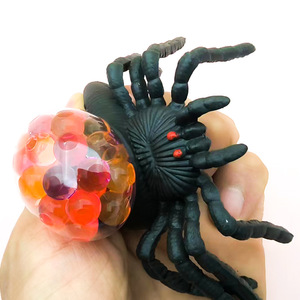 Jialedi Araña Negra de Halloween, Juguete Peculiar, Bola de Araña con Cuentas de Color Dorado, Antiestrés, Divertida y Duradera - Product Image 4